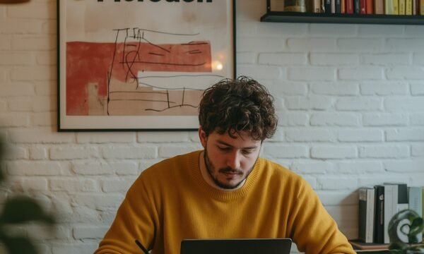 Man Working at Desk